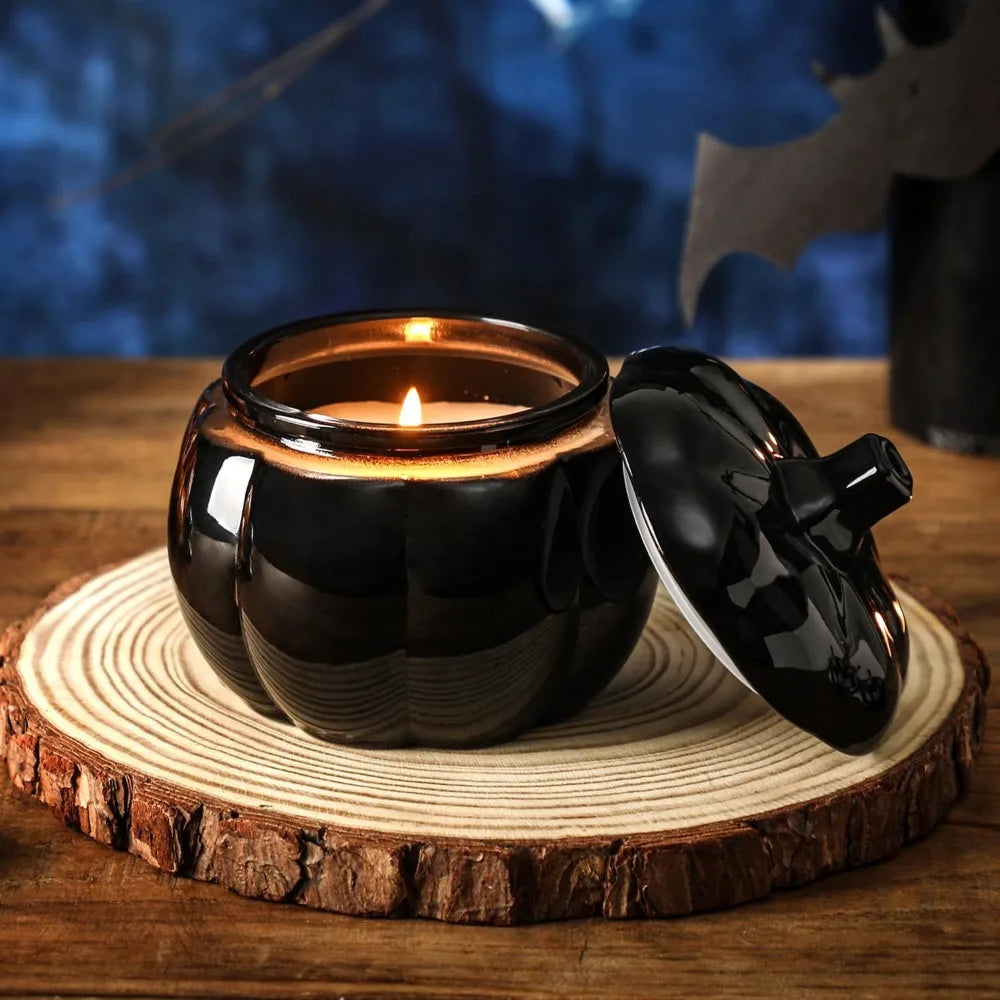 Premium Halloween Vanilla Pumpkin Candle - 12oz Soy Wax