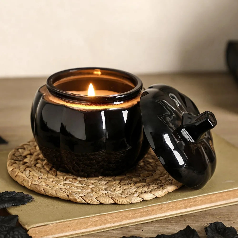Premium Halloween Vanilla Pumpkin Candle - 12oz Soy Wax